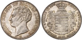 SACHSEN - ALTENBURG. Joseph, 1834-1848. Doppeltaler 1842 G.
Thun 353, AKS 48, J. 108 schöne Patina, kl. Kr., vz+