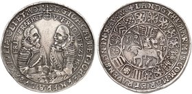 SACHSEN - COBURG - EISENACH. Johann Casimir und Johann Ernst, 1572-1633. Taler 1615, Coburg.
Dav. 7429, Schnee 188, Grasser 113, Slg. Mers. 2965 ss
