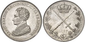 SACHSEN - COBURG - GOTHA. Ernst I., 1826-1844. Kronentaler 1827, Saalfeld.
Thun 357, AKS 71, J. 250 f. vz