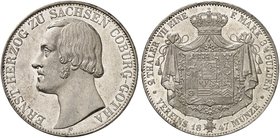 SACHSEN - COBURG - GOTHA. Ernst II., 1844-1893. Ein zweites Exemplar.
R ! ss - vz