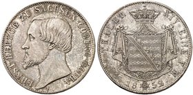 SACHSEN - COBURG - GOTHA. Ernst II., 1844-1893. Taler 1852 F.
Thun 367, AKS 102, J. 287 ss