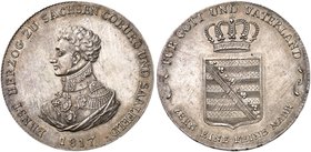 SACHSEN - COBURG - SAALFELD. Ernst, 1806-1826. Ein zweites Exemplar.
l.justiert, vz - St