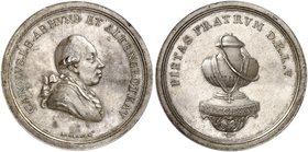 SACHSEN - MEININGEN. Karl, 1775-1782. Silbermedaille 1776 (von A. Abramson, 49,8 mm), auf den Tod des Freiherrn Carl Gotthelf von Hund und Altengrotka...