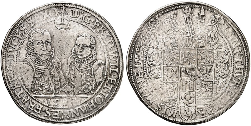 SACHSEN - WEIMAR. Friedrich Wilhelm I. und Johann III., 1573-1603. Taler 1587, S...