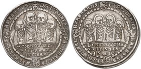 SACHSEN - WEIMAR. Johann Ernst und seine sieben Brüder, 1605-1619. Taler 1610, Saalfeld.
Dav. 7523, Schnee 341, Koppe 193, Slg. Mers. - min. Hksp., s...