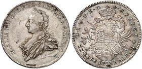 SACHSEN - WEIMAR - EISENACH. Anna Amalia, 1758-1775. 1/2 Konventionstaler 1765, Eisenach.
Koppe 575, Slg. Mers. - ss - vz