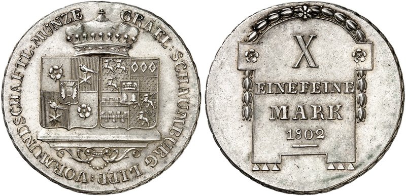 SCHAUMBURG - LIPPE. Georg Wilhelm, 1807-1860, unter Vormundschaft bis 1807. Ein ...