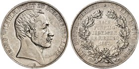 SCHAUMBURG - LIPPE. Georg Wilhelm, 1807-1860, unter Vormundschaft bis 1807. Ein zweites Exemplar.
kl. Rdf., vz