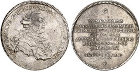 SCHWARZBURG - RUDOLSTADT. Ludwig Günther II., 1767-1790. Konventionstaler 1780, Saalfeld, auf die Hochzeit des Erbprinzen Friedrich Karl.
Dav. 2770, ...
