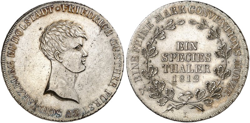 SCHWARZBURG - RUDOLSTADT. Friedrich Günther, 1807-1867. Konventionstaler 1812, S...