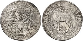 STOLBERG - STOLBERG. Ludwig II., Albrecht Georg, Christoph I. und Wolf Ernst, 1573-1575. Taler 1574, Stolberg.
Dav. 9860, Friederich 276 ss