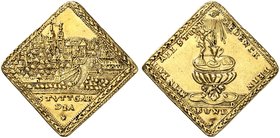 STUTTGART. - Stadt. Dukatenklippe o. J.
Binder 21, Slg. Wurster - Gold ss - vz