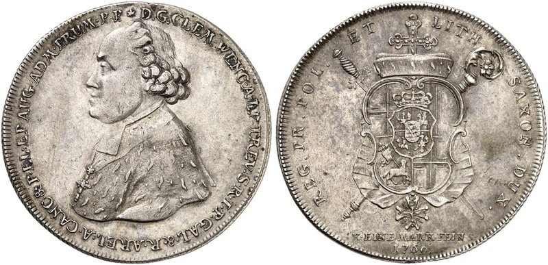 TRIER. Clemens Wenceslaus, Prinz von Sachsen, 1768-1794. Ein zweites Exemplar.
...
