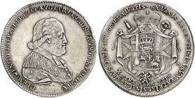 TRIER. Clemens Wenceslaus, Prinz von Sachsen, 1768-1794. Konventionstaler 1794 (Chronogramm), Koblenz, Kontribution.
Dav. 2837, v. Schr. 1243a, Schne...
