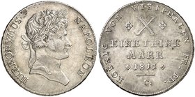 WESTFALEN. Hieronymus Napoleon, 1807-1813. Konventionstaler 1811 C.
Thun 412, AKS 8, J. 7 min. justiert, ss - vz