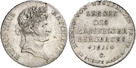 WESTFALEN. Hieronymus Napoleon, 1807-1813. Ausbeutekonventionstaler 1811 C.
Thun 414, AKS 24, J. 19 R ! vz