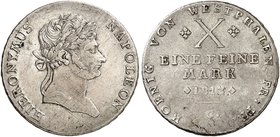 WESTFALEN. Hieronymus Napoleon, 1807-1813. Konventionstaler 1813 C.
Thun 413, AKS 9, J. 8 ss