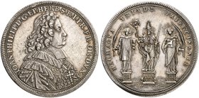 WÜRZBURG. Johann Philipp von Greiffenklau zu Vollraths, 1699-1719. Taler 1702 (Chronogramm).
Dav. 2881, Helm. 498, Slg. Pil. 1085 vz