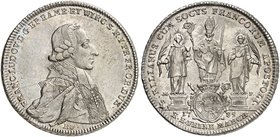 WÜRZBURG. Franz Ludwig von Erthal, 1779-1795. Konventionstaler 1785.
Dav. 2905, Helm. 885, Slg. Pil. 1318 kl. Kr., f. vz