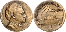 PERSONEN. Goldenweiser, B., 1875-1961, Russischer Komponist und Pianist. Bronzemedaille 1975 (von I. Komschilov, 60,0 mm), auf seinen 100. Geburtstag....