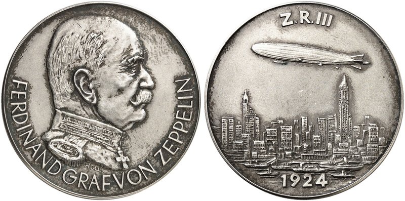 PERSONEN. Zeppelin, Ferdinand, Graf von, 1838-1917. Silbermedaille 1914 (geprägt...