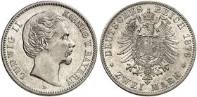 BAYERN. Ludwig II., 1864-1886. J. 41, EPA 2/11. Ein zweites Exemplar.
vz / vz - St