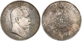 HESSEN. Ludwig III., 1848-1877. J. 67, EPA 5/22. 5 Mark 1875.
schöne Patina, vz - St