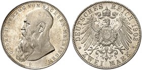 SACHSEN - MEININGEN. Georg II., 1866-1914. J. 151b, EPA 2/62. Ein drittes Exemplar.
f. St