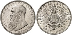 SACHSEN - MEININGEN. Georg II., 1866-1914. J. 152, EPA 3/29. Ein zweites Exemplar.
vz - St