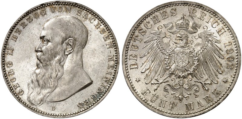 SACHSEN - MEININGEN. Georg II., 1866-1914. J. 153a, EPA 5/53. Ein zweites Exempl...
