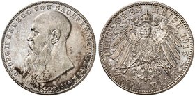 SACHSEN - MEININGEN. Georg II., 1866-1914. J. 154, EPA 2/63. 2 Mark 1915, auf seinen Tod.
vz