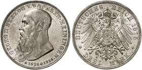 SACHSEN - MEININGEN. Georg II., 1866-1914. J. 155, EPA 3/30. Ein viertes Exemplar.
St