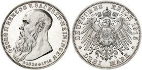 SACHSEN - MEININGEN. Georg II., 1866-1914. J. 155, EPA 3/30. Ein sechstes Exemplar.
winz. Kr., PP