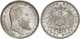 WÜRTTEMBERG. Wilhelm II., 1891-1918. J. 174, EPA 2/74. 2 Mark 1900.
winz. Kr., St