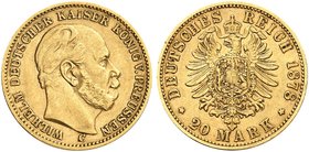 PREUSSEN. Wilhelm I., 1861-1888. J. 246 C, EPA 20/32. 20 Mark 1878 C. R !
ss