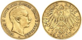PREUSSEN. Wilhelm II., 1888-1918. J. 251, EPA 10/41. 10 Mark 1894. seltener Jahrgang !
ss