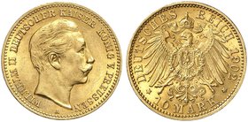PREUSSEN. Wilhelm II., 1888-1918. J. 251, EPA 10/41. 10 Mark 1902.
vz - St