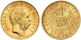 SACHSEN. Albert, 1873-1902. J. 264, EPA 20/43. 20 Mark 1894.
ss