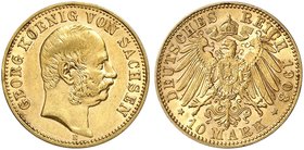SACHSEN. Georg, 1902-1904. J. 265, EPA 10/46. 10 Mark 1903.
ss - vz