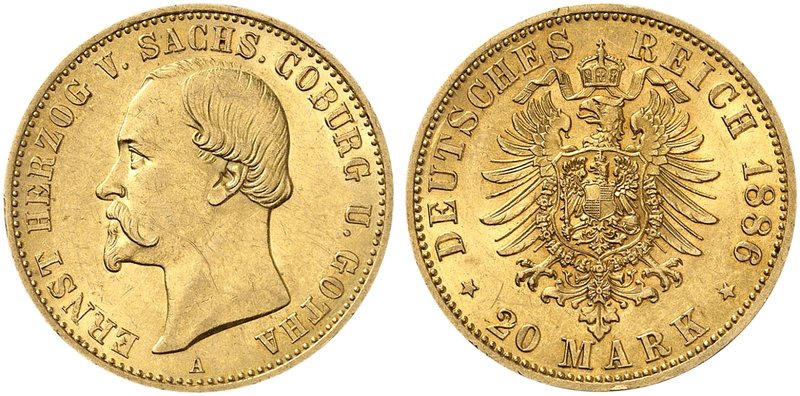 SACHSEN - COBURG - GOTHA. Ernst II., 1844-1893. J. 271, EPA 20/48. Ein zweites E...