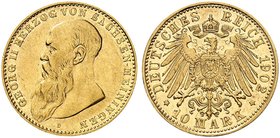 SACHSEN - MEININGEN. Georg II., 1866-1914. J. 280, EPA 10/50. 10 Mark 1902. R !
ss / vz