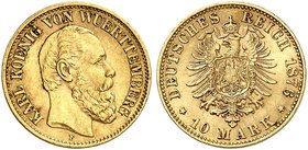 WÜRTTEMBERG. Karl, 1864-1891. J. 292, EPA 10/53. Ein zweites Exemplar.
vz