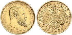 WÜRTTEMBERG. Wilhelm II., 1891-1918. J. 295, EPA 10/55. Ein zweites Exemplar.
vz - St