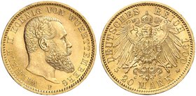 WÜRTTEMBERG. Wilhelm II., 1891-1918. J. 296, EPA 20/64. Ein zweites Exemplar.
f. St