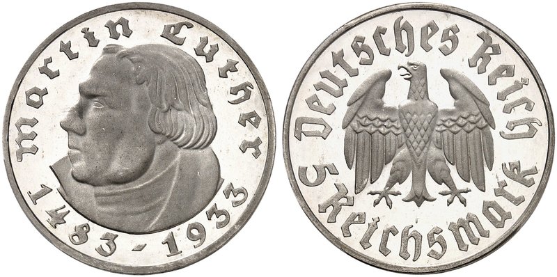 J. 353, EPA 5/71. Ein zweites Exemplar.
PCGS PR 63 DCAM,
winz. Haarlinien, PP