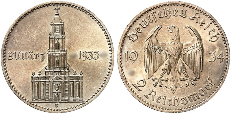 Garnisonkirche Potsdam mit Datum. J. 355, EPA 2/77. 2 RM 1934 F.
f. St