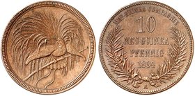 DEUTSCH - NEU - GUINEA. J. 703, EPA DNG 3. 10 Pfennig 1894 A.
vz