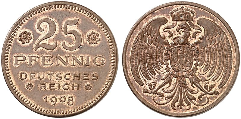 KAISERREICH. Kleinmünzen. zu J. 18, Schaaf 18 / G 27, Slg. Beckenb. 3157. 25 Pfe...