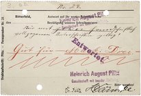 NOTGELDSCHEIN - SAMMLUNG 1914. ANHALT. Bitterfeld, Heinrich August Piltz GmbH. - Provinz Sachsen. Lot von 3 Scheinen: 2, 2 x 3 Mark 14. 8. 1914 + o. D...