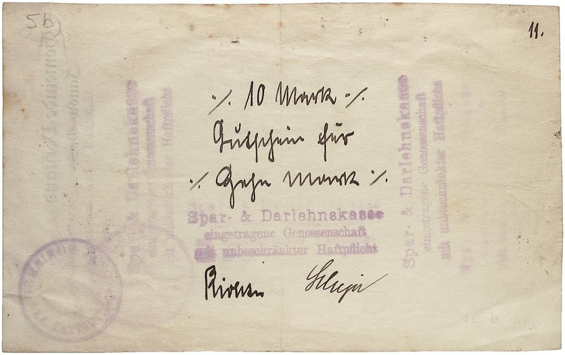 NOTGELDSCHEIN - SAMMLUNG 1914. SCHLESIEN. - Gemeinde u. Spar- & Darlehnskasse. L...